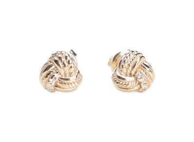 Bottega Veneta Women's Sterling Earrings "White/Rose Gold/Silver"