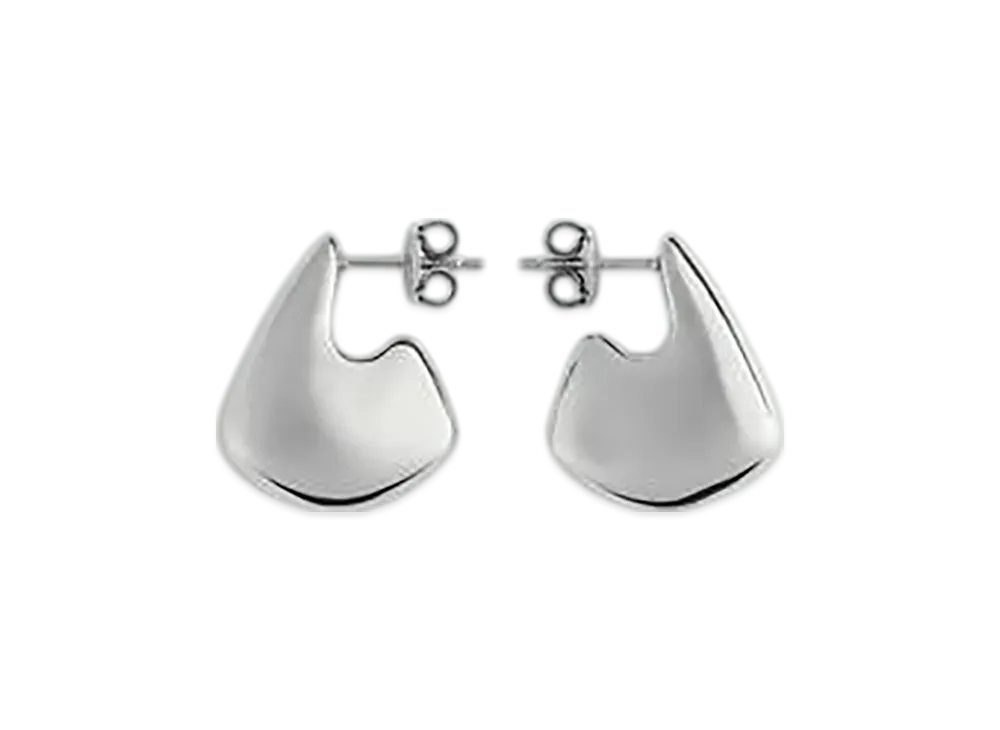 Bottega Veneta Mini Fin Earrings "Silver"