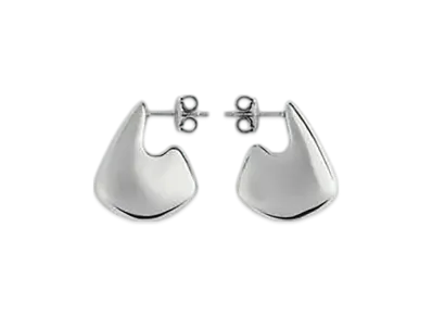Bottega Veneta Mini Fin Earrings "Silver"