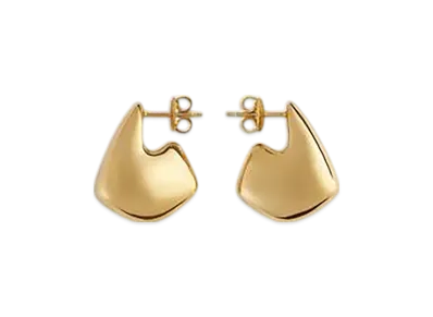 Bottega Veneta Mini Fin Earrings "Yellow Gold"