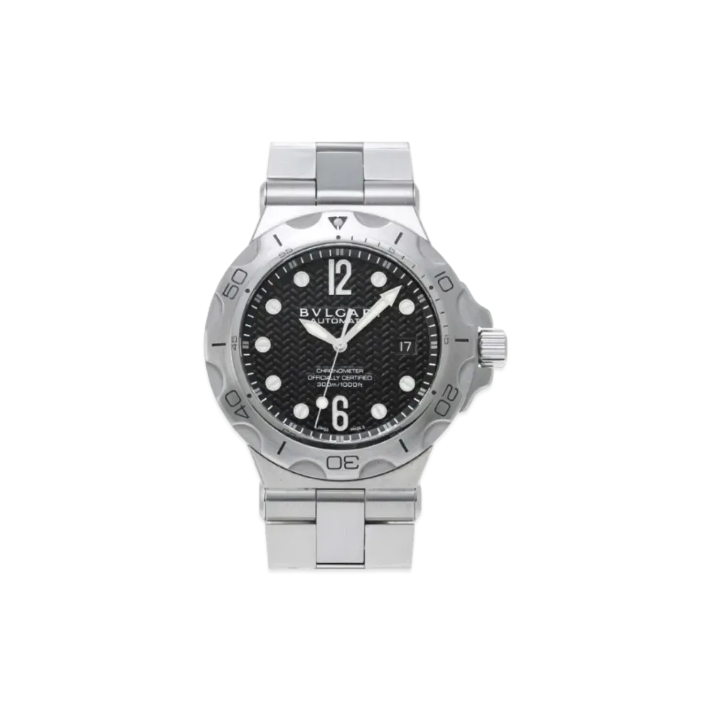 BVLGARI Diagono Professional Scuba Aqua "Black/Stainless Steel/Silver"
