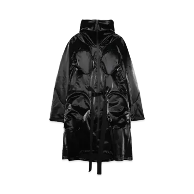Luca Hamers PHENDRANA LONG COAT VOID HYPERGLOSS "BLACK"