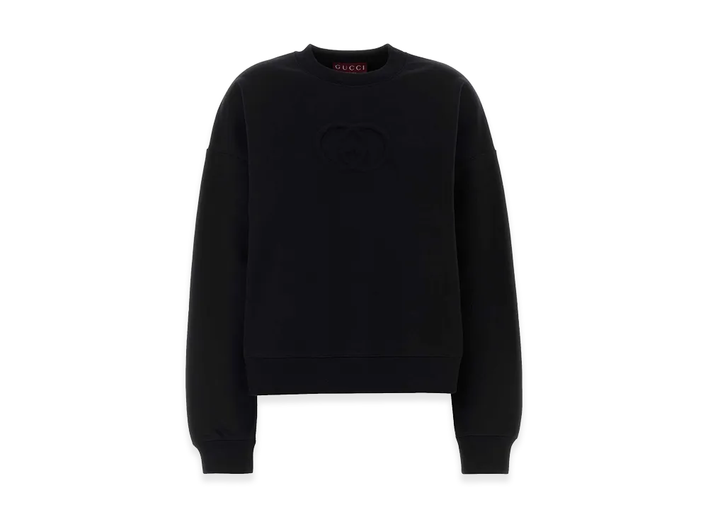 GUCCI Women's Cotton Oversize Sweatshirt "Black"