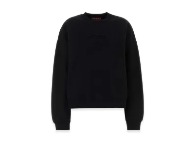 GUCCI Women's Cotton Oversize Sweatshirt "Black"