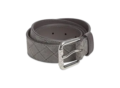 Bottega Veneta Intrecciato Stamp Belt "Incenso"