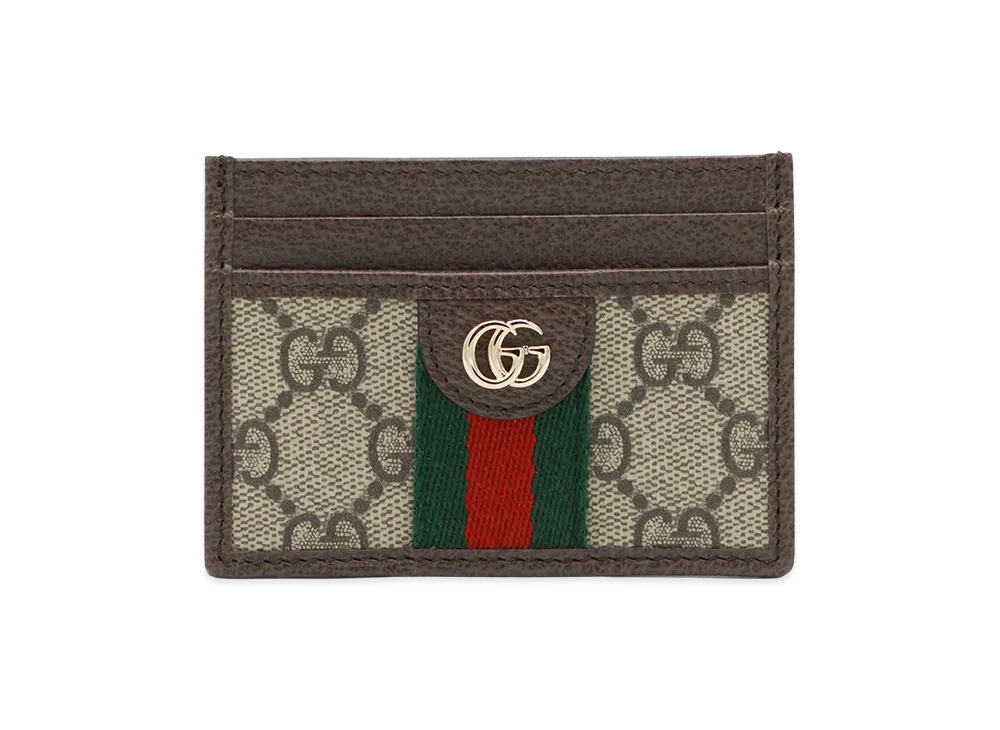 GUCCI Women's GG Supreme Fabric Ophidia Card Holder "Printed"