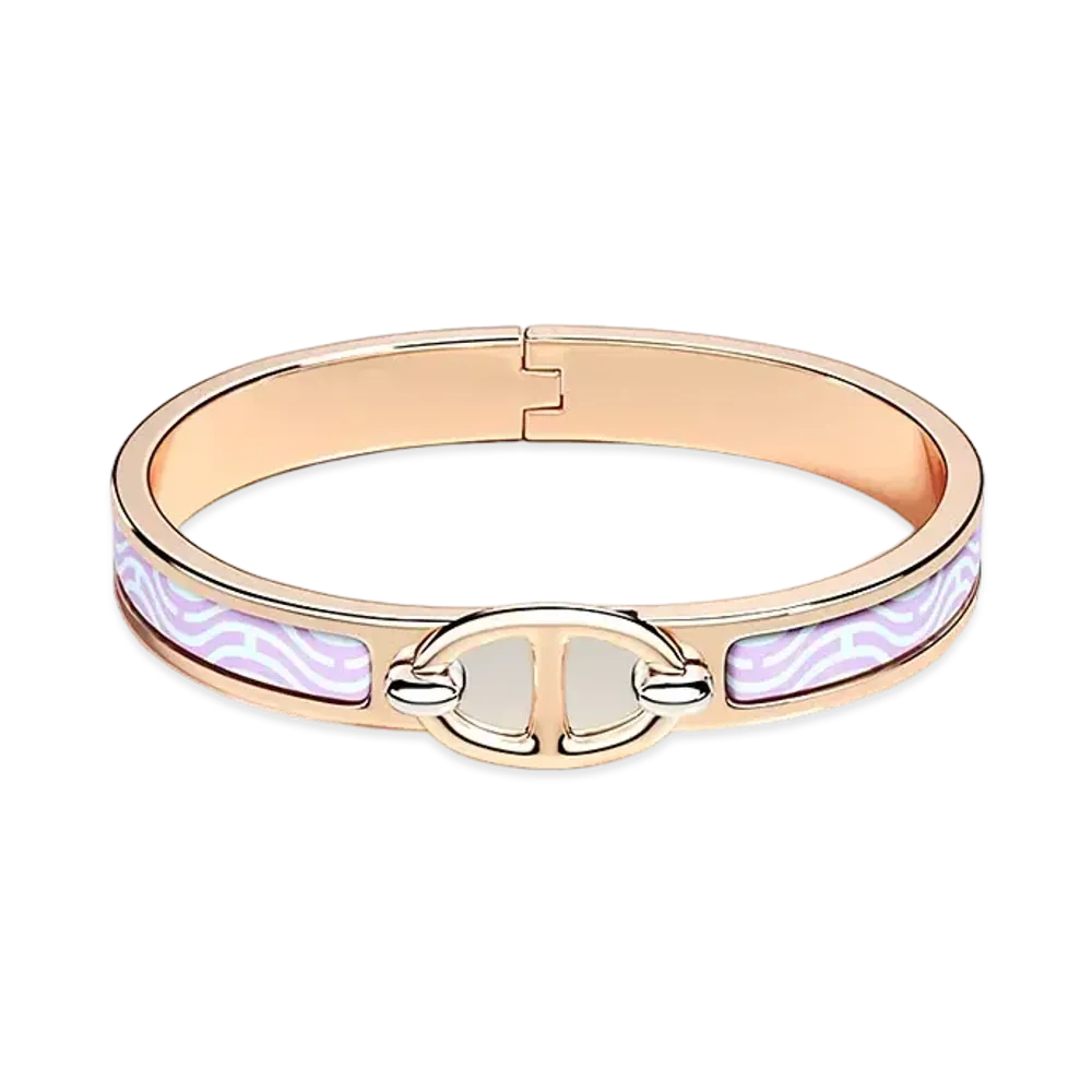 Hermes Mini Clic Chaine D'ancre Funny Ice Cream Bracelet "Hypno/Pink Gold"