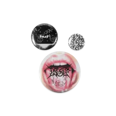 HUF x RYOTA DAIMON For Huf Can Badge "Black"