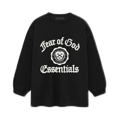 FEAR OF GOD Essentials Kid's Heavy Longsleeve Tee "Black"