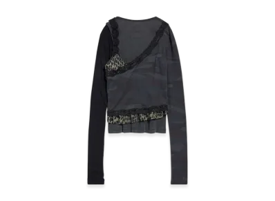 BALENCIAGA Layered Asymmetrical Top "Black"