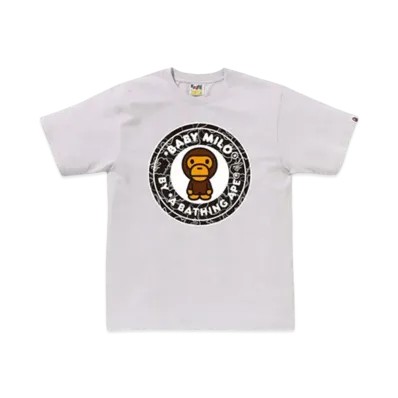 A BATHING APE Neon Camo Milo Busy Works Tee "Gray"