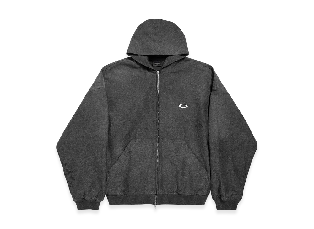 BALENCIAGA Trompe Loeil Hoodie "Charcoal"