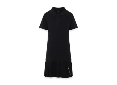 BALENCIAGA Women's Layered Polo Mini Dress "Black"