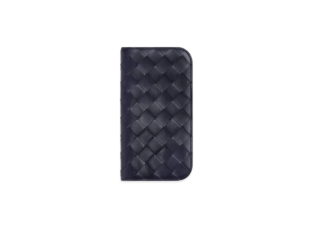 Bottega Veneta Intrecciato iPhone 16 Foglio Case "Nocturnal"