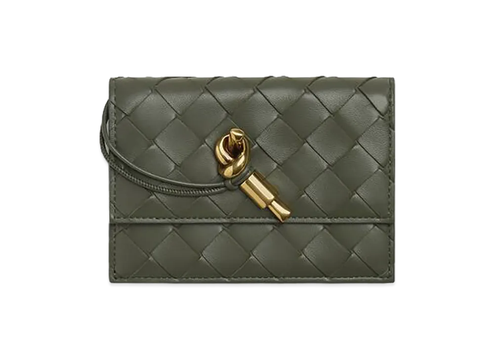 Bottega Veneta Andiamo Zipped Card Case "Pickle"