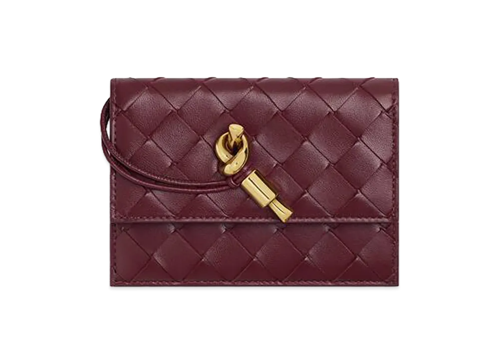Bottega Veneta Andiamo Zipped Card Case "Barolo"