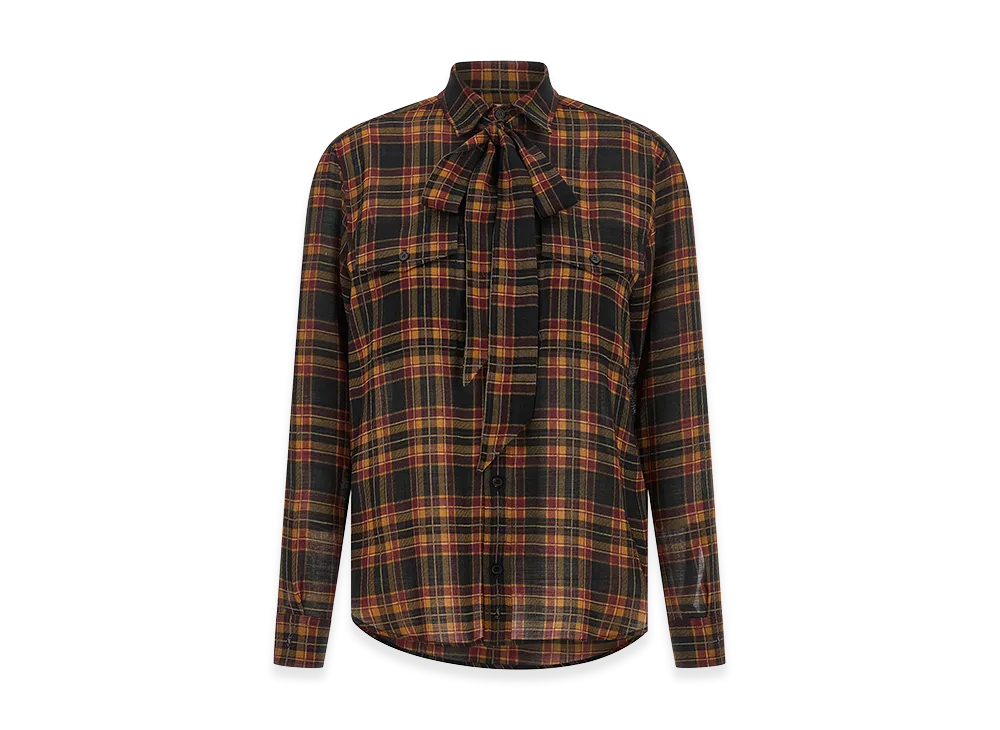 Saint Laurent Women's Cassandre Lavallière Shirt "Multicolor"