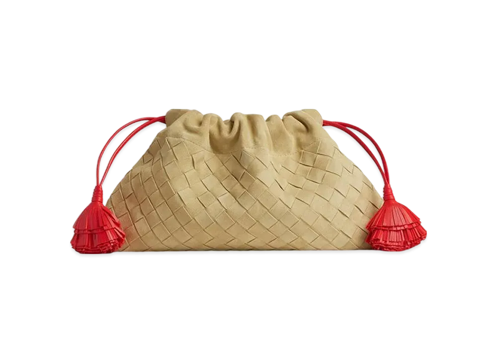 Bottega Veneta Dustbag Notte "Tapioca/Cherry Tomato"