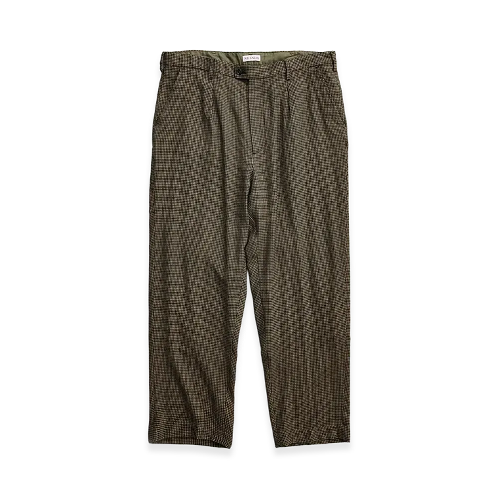 NICENESS S.Ayler Super 140's One Tuck Slacks "Khaki"