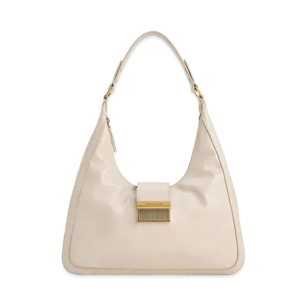 CHARLES & KEITH Charlotte Hobo Bag "Oat"