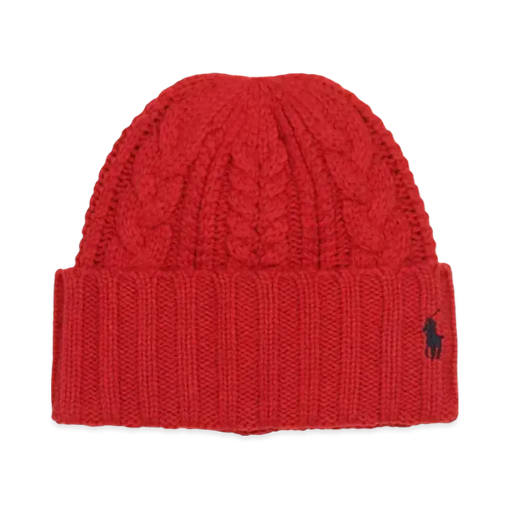 Polo Ralph Lauren Recycled Chunky Cable Beanie "Red"