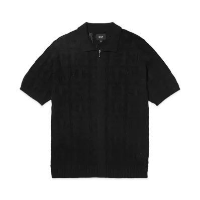 HUF Monogram Jacquard Zip Sweater "Black"