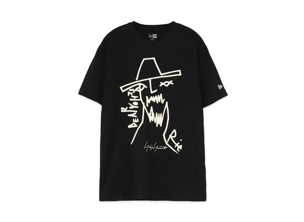 Yohji Yamamoto Pour Homme NEW ERA RIE MIYAZAWA S/S PRINT COTTON TEE "Black"