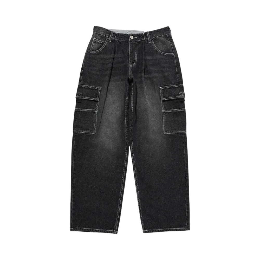 X-Girl Face Wide Cargo Pants "Black"