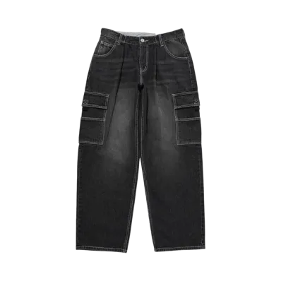 X-Girl Face Wide Cargo Pants "Black"