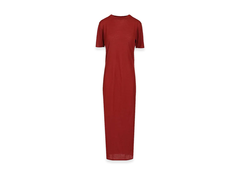 Saint Laurent Women's Wool Dress "Brown/Burgundy"
