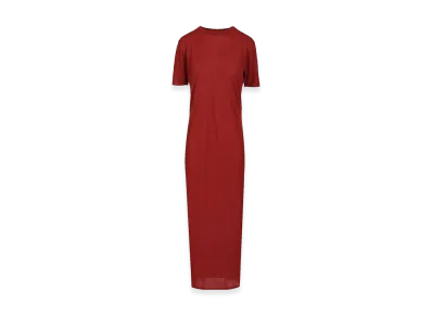 Saint Laurent Women's Wool Dress "Brown/Burgundy"