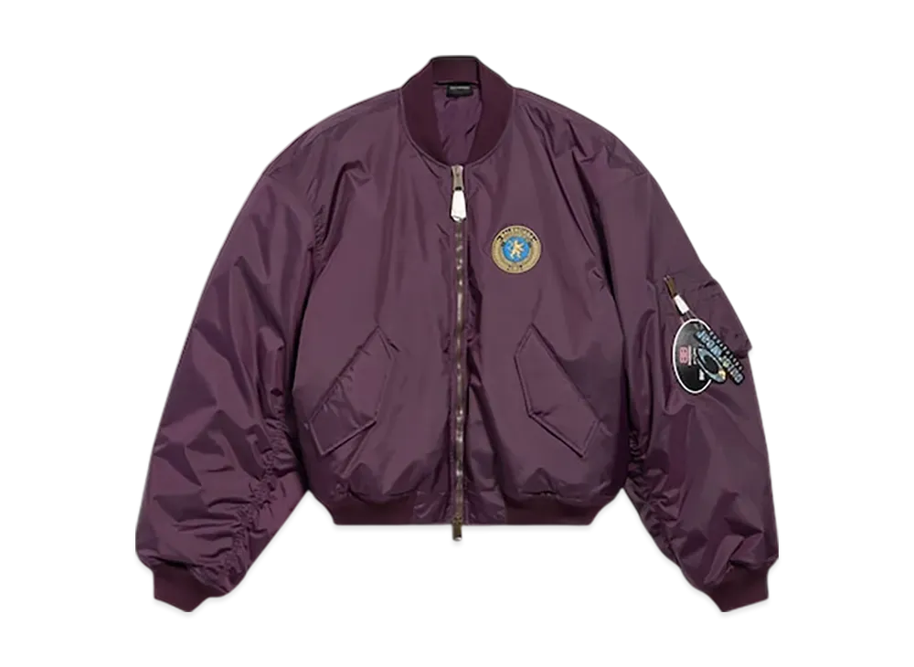 BALENCIAGA Bomber Jacket Large Fit "Dark Purple"