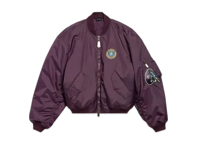 BALENCIAGA Bomber Jacket Large Fit "Dark Purple"