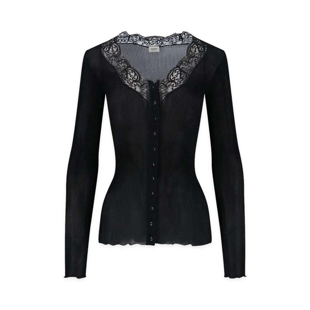 Saint Laurent Women's Shirts "Black"
