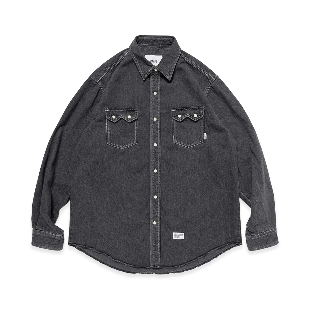 WTAPS Allman / LS / Cotton. Denim "Black"