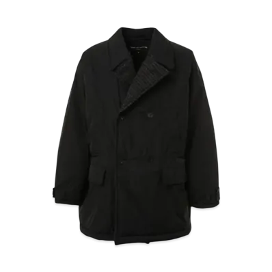 COMME des GARCONS HOMME 24FW Last Delivery Nylon Taffeta x Wool Merino Reversible P-Coat "Black"