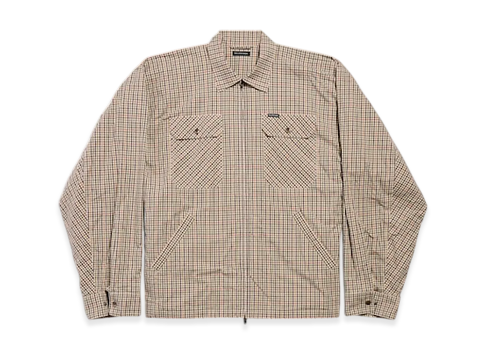 BALENCIAGA Zip-up Shirt "Beige/Khaki"