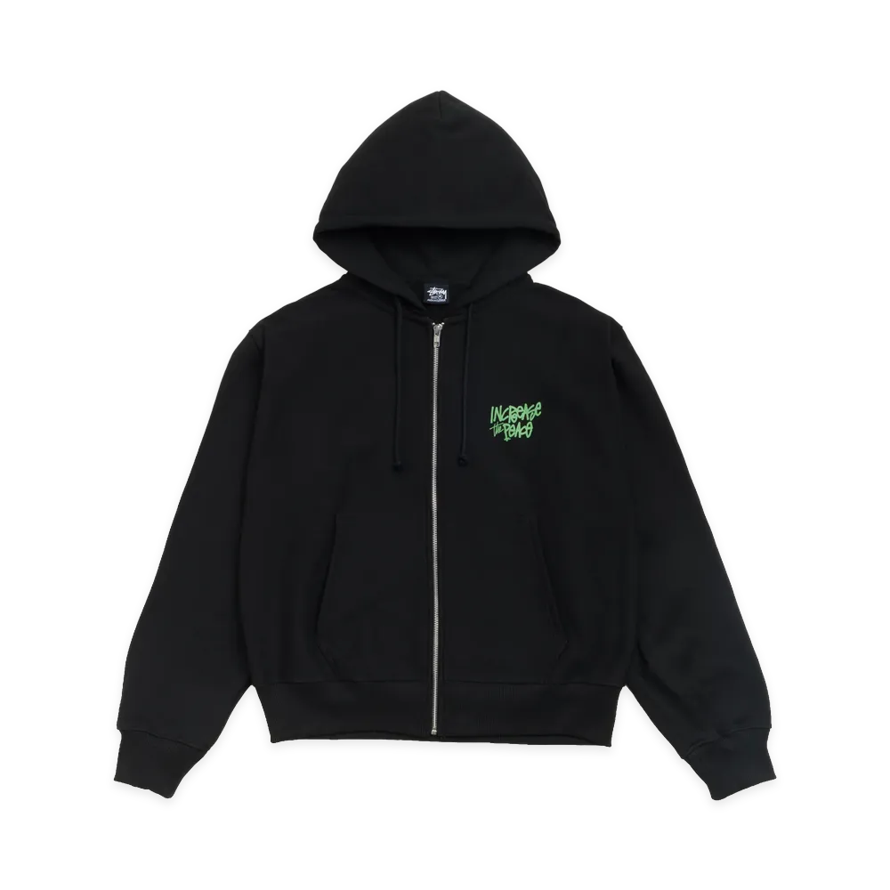 Stussy Peace Increased Zip Hoodie "Black"