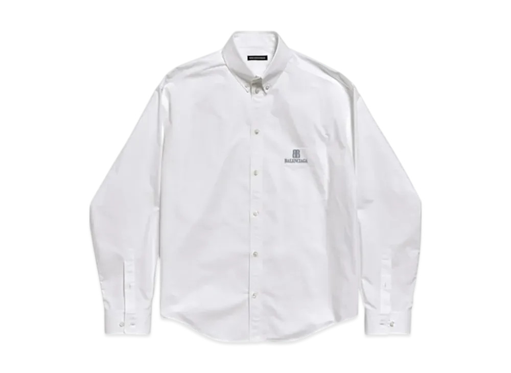 BALENCIAGA Women's Large Fit Shirt "White"