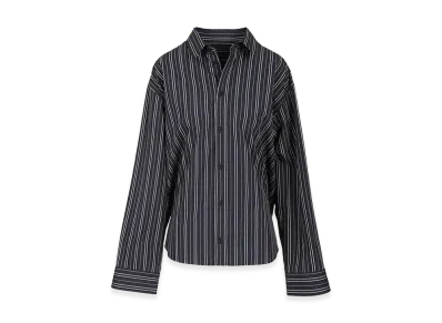 BALENCIAGA Women's Semi-Fitted Shirt In Cotton Poplin "Blue"