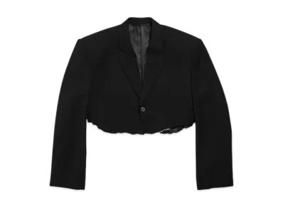BALENCIAGA Women's Cut Off Single Breasted Jacket "Black"