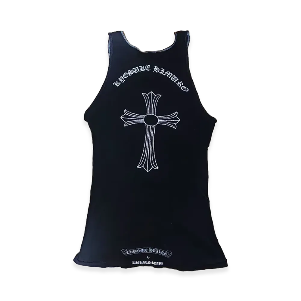 Chrome Hearts x Kyosuke Himuro CH Cross Print Tank Top "Black"