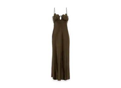 Saint Laurent Women's Dresses "Army Green"