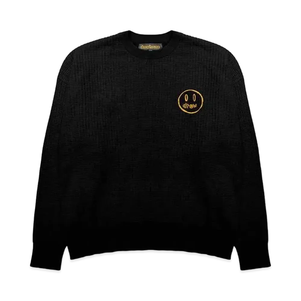 drew house mascot waffle sweater "Black"