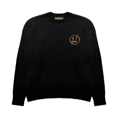drew house mascot waffle sweater "Black"