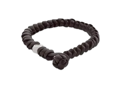 Bottega Veneta Knot Leather Bracelet "Fondente"