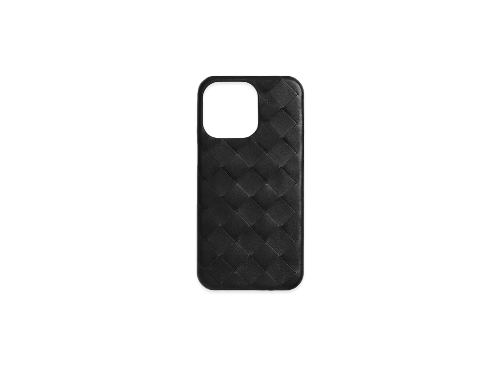 Bottega Veneta Intrecciato iPhone 16 Pro Case "Black"