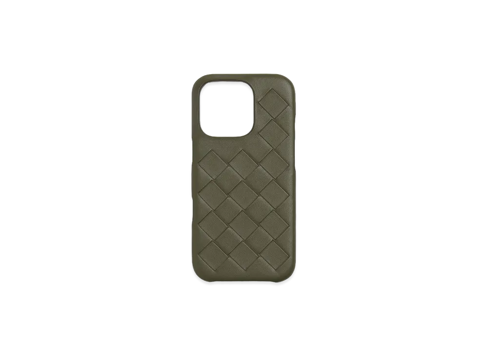 Bottega Veneta Intrecciato iPhone 16 Pro Case "Crocodile"