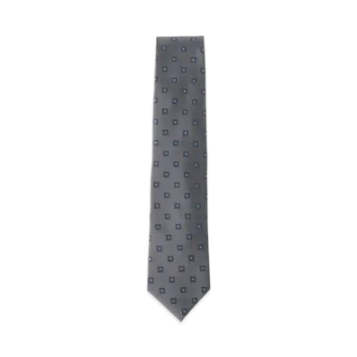 BEAMS Silk Pattern Tie "Gray"