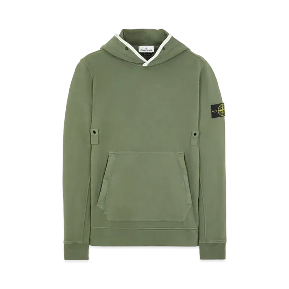 Stone Island 60620 BRUSHED COTTON FLEECE "Sage Green"